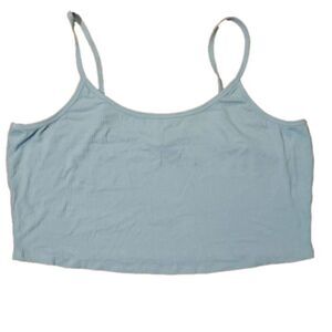 Bp‎ Nordstroms Womens Ribbed Crop Top Camisole Light Blue Size 2x NWOT